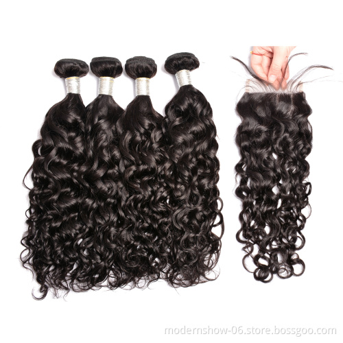 Wholesale Virgin Brazilian Hair Weave Bundles 100% Unprocessed Brazilian Hair With Closure Cuticle Aligned Human Hair Weft